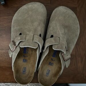 Birkenstock Taupe Clogs